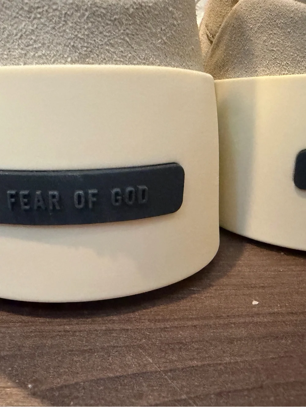 New In Box Adidas Fear of God Beige Suede High-Tops  11.5
